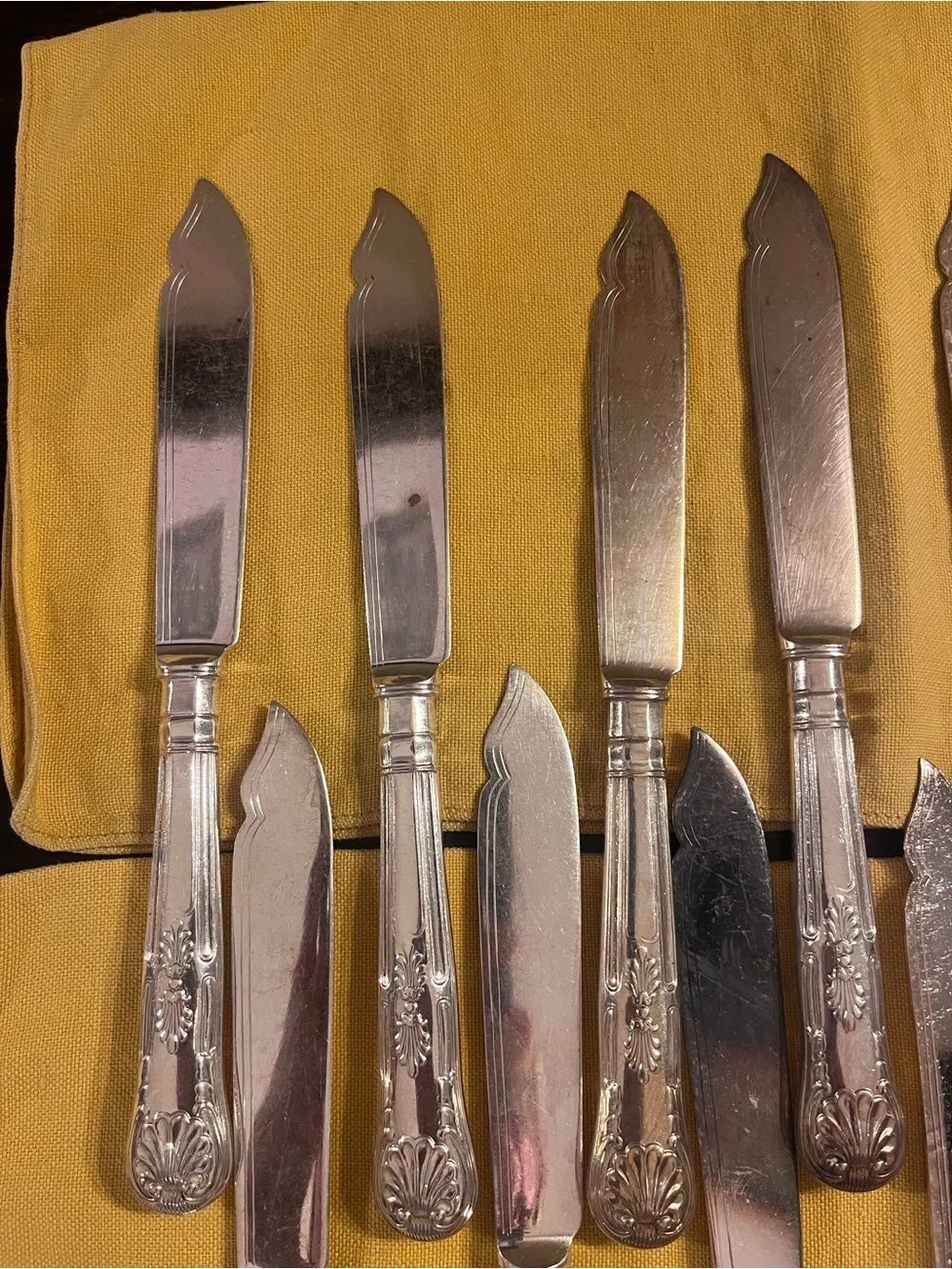 Vintage Goldsmiths & Silversmiths Co Regent Plate Kings Pattern Knives Set of 11